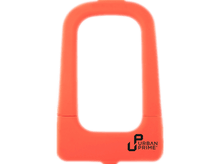Charger l'image dans la galerie, Antivol de vélo orange en forme de U. La marque Urban Prime est imprimée en bas.
