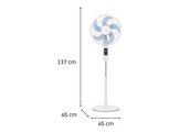 Ventilateur sur pied Turbo Silence - Ventilateur sur pied - 40 cm - 8 snelheden - Blanc