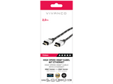 VIVANCO Câble HDMI 2.0 ARC, M-M, nylon, 4K, 2 m Noir