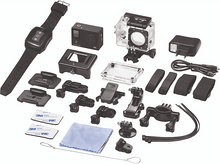 Charger l&#39;image dans la galerie, VIZU Actioncam X8S + Montre télécommande Caméra sport Noir
