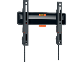 Support mural TV, noir, avec niveau.