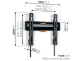 VOGELS Support mural Fixed 19" - 50" (TVM 3205)