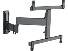 Charger l&#39;image dans la galerie, Un support mural TV gris est montré. Il est en métal et possède une partie orange.
