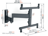 VOGELS Support mural Full Motion+ 32" - 65" Noir (TVM 3465)
