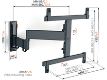 Charger l&#39;image dans la galerie, VOGELS Support mural Full Motion+ 32&quot; - 65&quot; Noir (TVM 3465)
