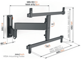 VOGELS Support mural Full Motion 40" - 77" (TVM 3665)