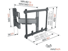 Charger l&#39;image dans la galerie, VOGELS Support mural Orientable 32&quot;-65&quot; Noir (TVM 5445)
