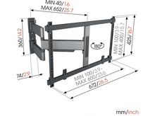 Charger l&#39;image dans la galerie, VOGELS Support mural Orientable 40&quot;-77&quot; Noir (TVM 5645)
