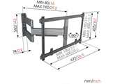 VOGELS Support mural Orientable 55"-100" Noir (TVM 5845)