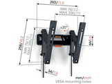 VOGELS Support mural Tilt 19" - 43" (TVM 3215)