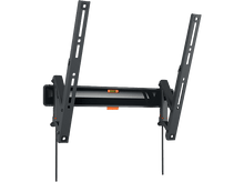 Charger l&#39;image dans la galerie, Support mural TV, noir, incliné, avec niveau.
