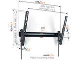 VOGELS Support mural Tilt 40" - 77" (TVM 3615)