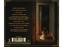 Charger l&#39;image dans la galerie, Un enfant en robe blanche est assis dans un couloir. La pochette du CD a un fond sombre avec une liste de titres.
