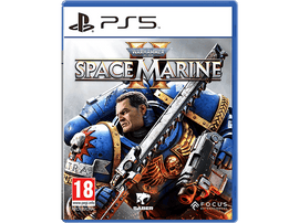 Couverture du jeu Warhammer 40,000: Space Marine II, logo PS5.