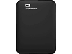WESTERN DIGITAL Disque dur externe Elements Portable 1 TB Noir (WDBUZG0010BBK-WESN)