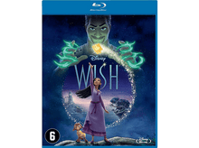 Charger l'image dans la galerie, Couverture Blu-ray de Disney Wish.  Une fille aux longs cheveux et un chien, et un homme avec de la magie.
