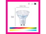 WIZ Ampoule LED intelligente Spot GU10 50W Lumière blanche et colorée (929003772322)