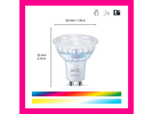 Charger l&#39;image dans la galerie, WIZ Ampoule LED intelligente Spot GU10 50W Lumière blanche et colorée (929003772322)
