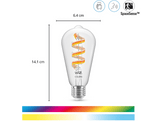 WIZ Ampoule LED intelligente Wi-Fi Filament Edison E27 40W Lumière blanche et colorée (929003267301)
