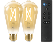 Charger l&#39;image dans la galerie, WIZ  Ampoule Smart E27 6.7 W - 2 pièces + WIZmote (55015500) Ampoule LED connectée Blanc chaud à blanc froid
