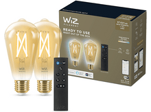 Charger l&#39;image dans la galerie, WIZ Ampoule Smart E27 6.7 W - 2 pièces + WIZmote (55015500)
