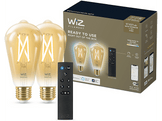 WIZ Ampoule Smart E27 6.7 W - 2 pièces + WIZmote (55015500)