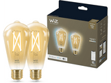 WIZ Ampoule Smart Whites Blanc chaud E27 6.7 W - 2 pièces (55107700)