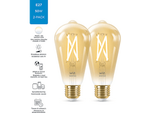 Charger l&#39;image dans la galerie, WIZ Ampoule Smart Whites Blanc chaud E27 6.7 W - 2 pièces (55107700)
