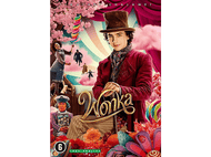 Affiche du film Wonka, avec Timothée Chalamet en chapeau haut de forme.