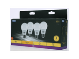 XAVAX Ampoule LED 806 lm, 4 unités, 60 W, culot E27, Blanc chaud