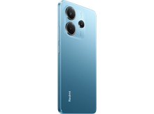 Charger l&#39;image dans la galerie, Smartphone bleu avec triple appareil photo. Le logo de la marque Redmi est visible.
