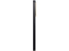 Charger l&#39;image dans la galerie, Téléphone noir avec module caméra doré et boutons latéraux sur fond blanc.
