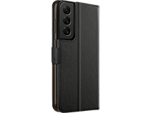 Charger l&#39;image dans la galerie, Coque de téléphone Samsung noire avec trois objectifs et une fermeture magnétique.
