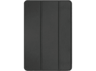 Étui de tablette noir. Il a une finition mate et des plis verticaux.