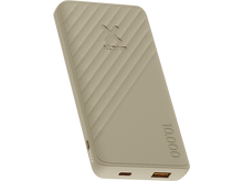Charger l&#39;image dans la galerie, Une batterie externe Xtrom beige avec une surface texturée et des accents orange.
