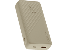 Charger l&#39;image dans la galerie, Power bank beige sur fond noir, avec logo &#39;xstorm&#39; et détails de capacité.
