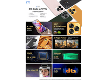 Charger l&#39;image dans la galerie, Smartphone ZTE Blade V70 Vita avec écran coloré et diverses fonctionnalités affichées.
