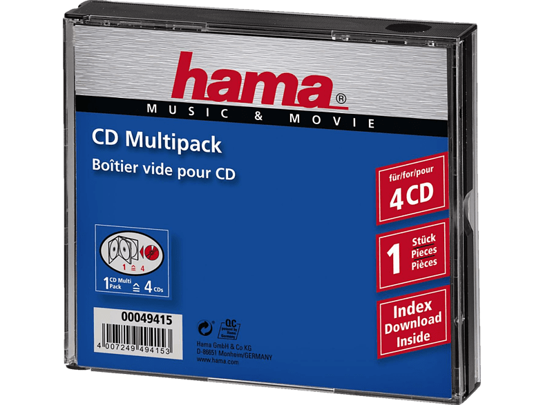 HAMA 49415 Boîtier pour 4 CD