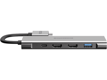 Charger l&#39;image dans la galerie, SITECOM Adaptateur Dual USB-C Multiport Pro (CN-411)
