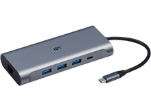 Charger l&#39;image dans la galerie, ISY Adaptateur multiport USB-C Gris (IAD-1025-1)
