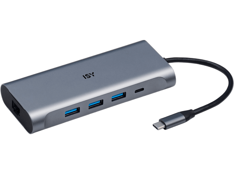 ISY Adaptateur multiport USB-C Gris (IAD-1025-1)