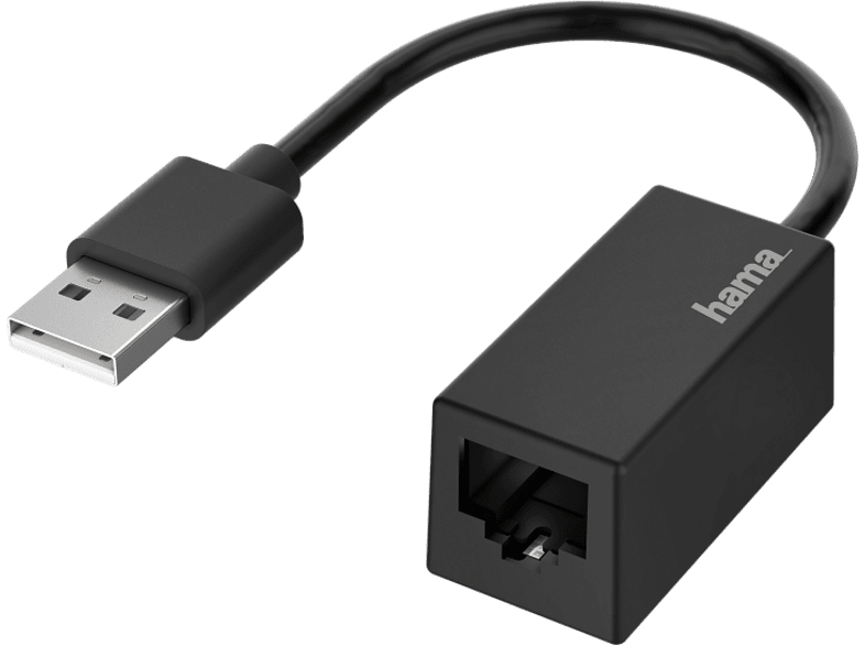 HAMA Adaptateur réseau USB - Ethernet Noir (200324)