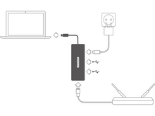 Charger l&#39;image dans la galerie, SITECOM Adaptateur USB-C - Ethernet + USB-HUB 3.0 2 ports (CN-378)
