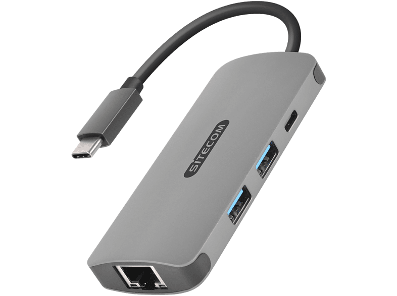SITECOM Adaptateur USB-C - Ethernet + USB-HUB 3.0 2 ports (CN-378)