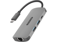 SITECOM Adaptateur USB-C - Ethernet + USB-HUB 3.0 2 ports (CN-378)
