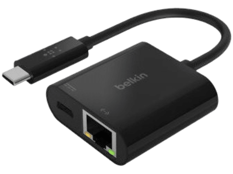 BELKIN Adaptateur USB-C vers Ethernet + Power (USB-C) 60W Noir (INC001BTBK)