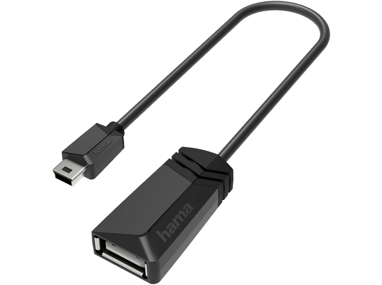 HAMA Adaptateur USB OTG 2.0 - miniUSB Noir (200309)