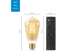Charger l&#39;image dans la galerie, WIZ Ampoule Smart E27 6.7 W - 2 pièces + WIZmote (55015500)
