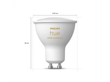 Charger l&#39;image dans la galerie, PHILIPS HUE Ampoule Smart White Ambiance GU10 4.3 W Blanc (33990300)
