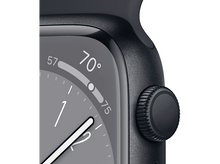 Charger l&#39;image dans la galerie, APPLE Watch S8 GPS 45 mm Boîtier Aluminium Minuit, Bracelet Sport Minuit Regular (MNP13NF/A)
